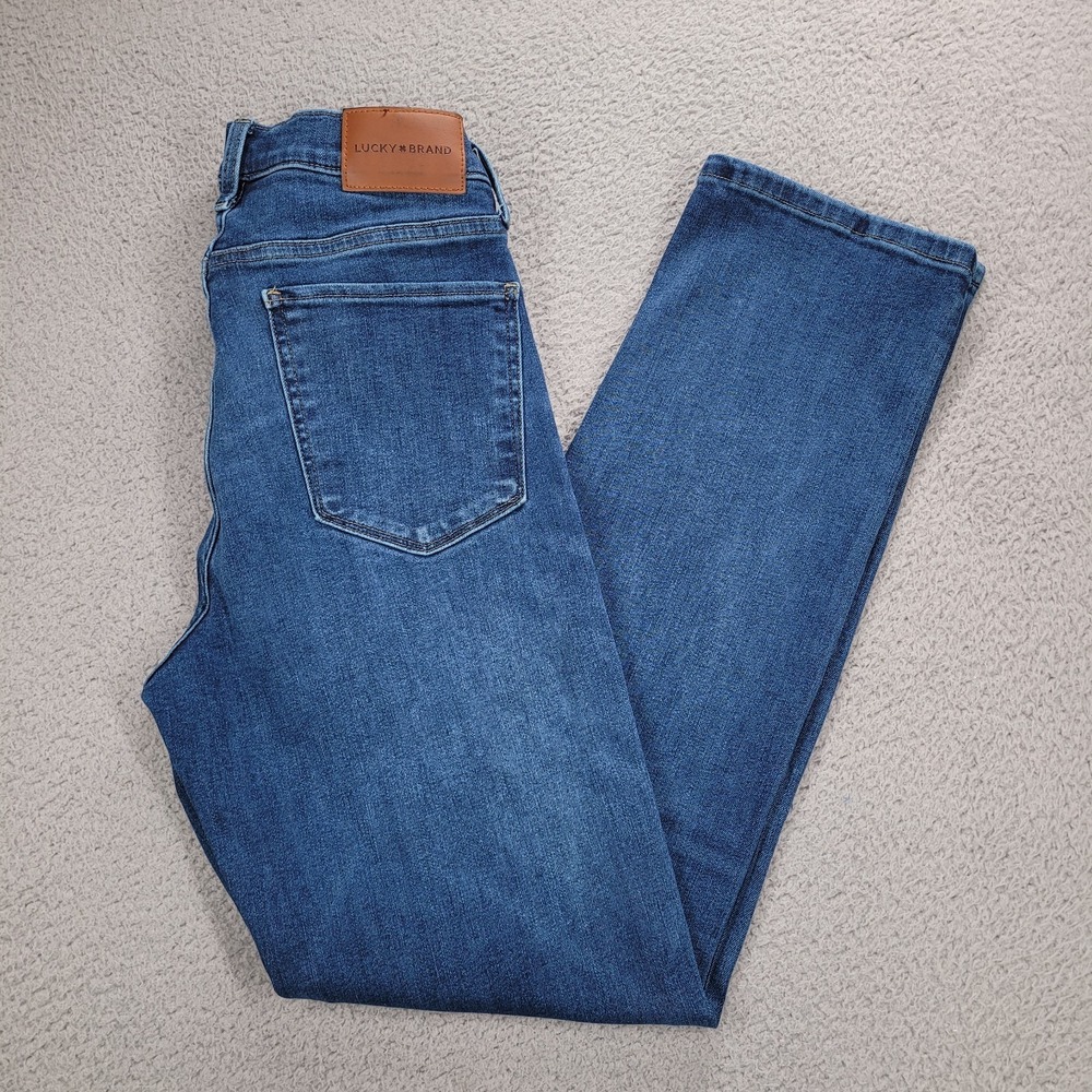 LUCKY BRAND Jean Size 10/30L ZOE High Rise Straight Leg Medium Wash Denim